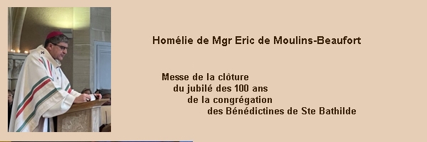 Homélie de Mgr Eric de Moulins-Beaufort
